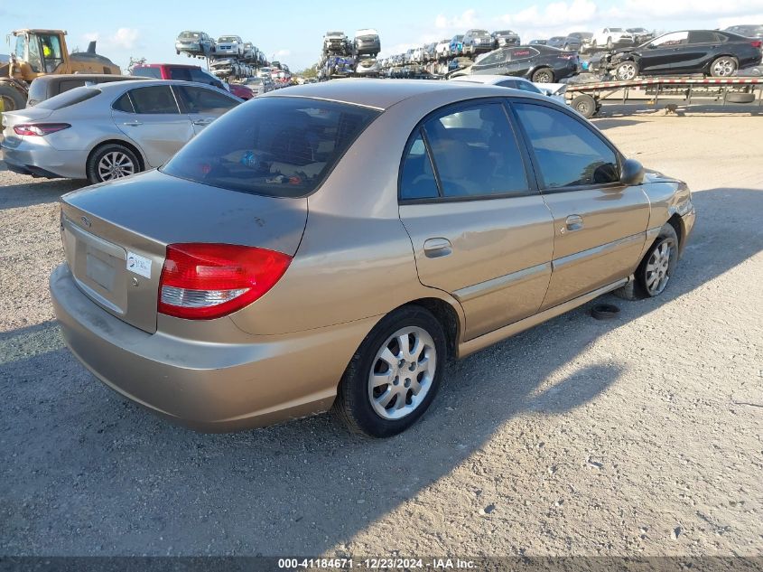 2004 Kia Rio VIN: KNADC125X46314715 Lot: 41184671