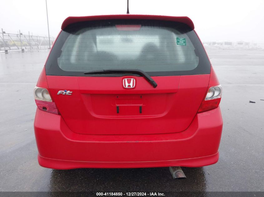 2007 Honda Fit Sport VIN: JHMGD37607S052689 Lot: 41184850