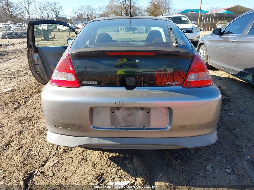 2000 Honda Insight VIN: JHMZE1375YT002472 Lot: 41186392