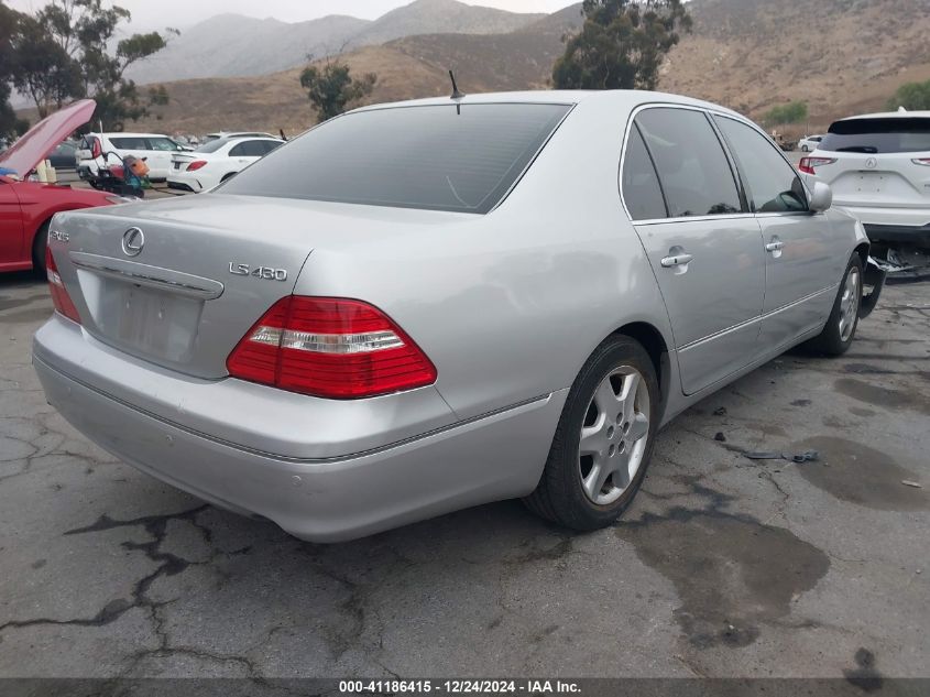 2004 Lexus Ls 430 VIN: JTHBN36FX40155294 Lot: 41186415