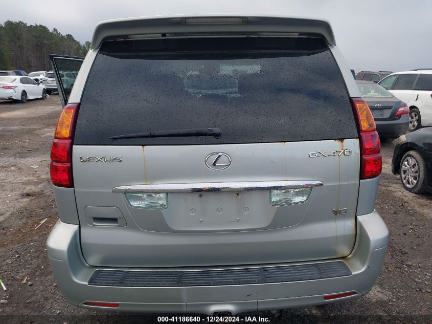 2003 Lexus Gx 470 VIN: JTJBT20X930015526 Lot: 41186640