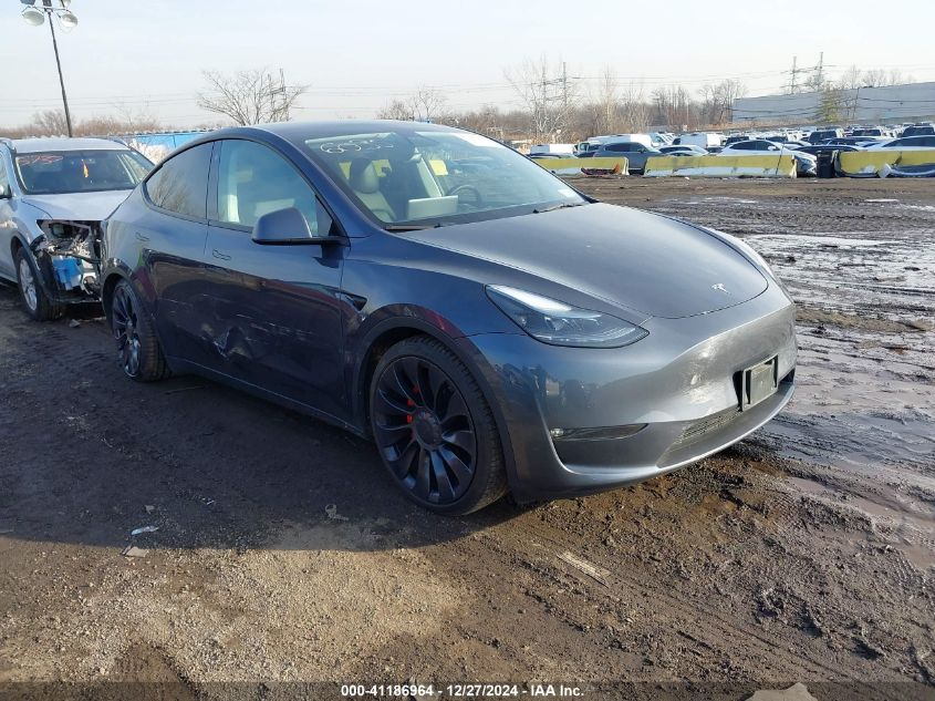 2022 Tesla Model Y Performance Dual Motor All-Wheel Drive VIN: 7SAYGDEF2NF446035 Lot: 41186964