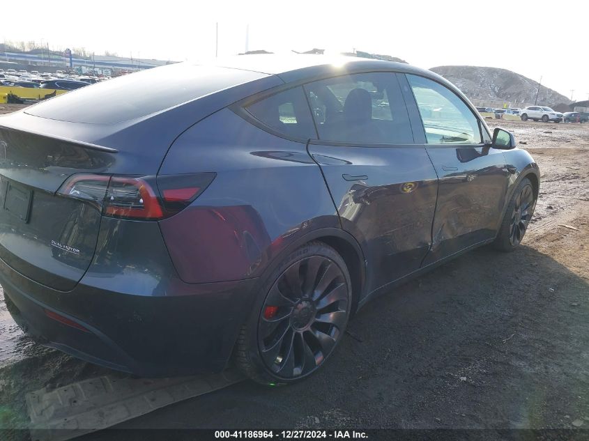 2022 Tesla Model Y Performance Dual Motor All-Wheel Drive VIN: 7SAYGDEF2NF446035 Lot: 41186964