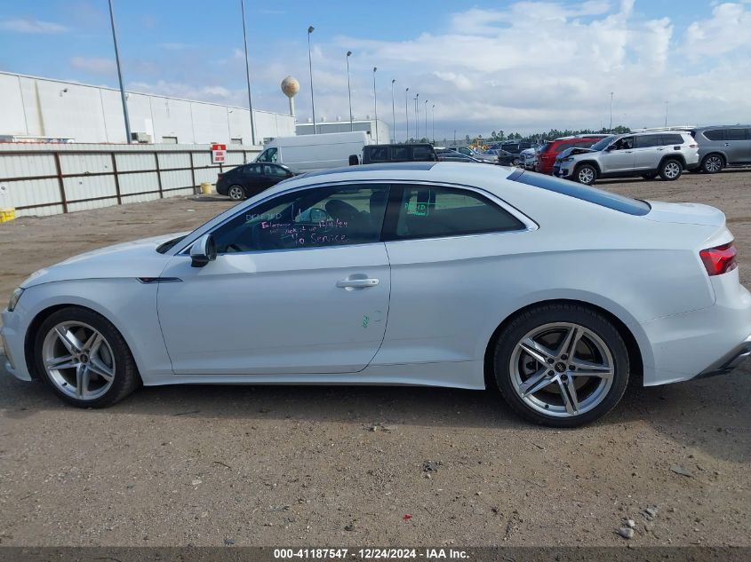 2022 Audi A5 Premium 45 Tfsi S Line Quattro S Tronic VIN: WAUSAAF53NA022409 Lot: 41187547