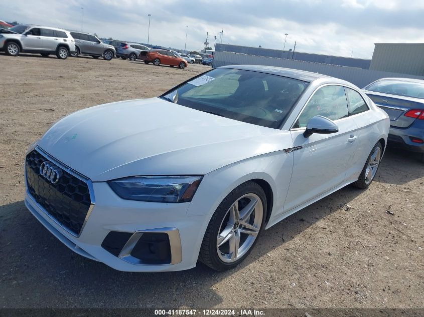 2022 Audi A5 Premium 45 Tfsi S Line Quattro S Tronic VIN: WAUSAAF53NA022409 Lot: 41187547