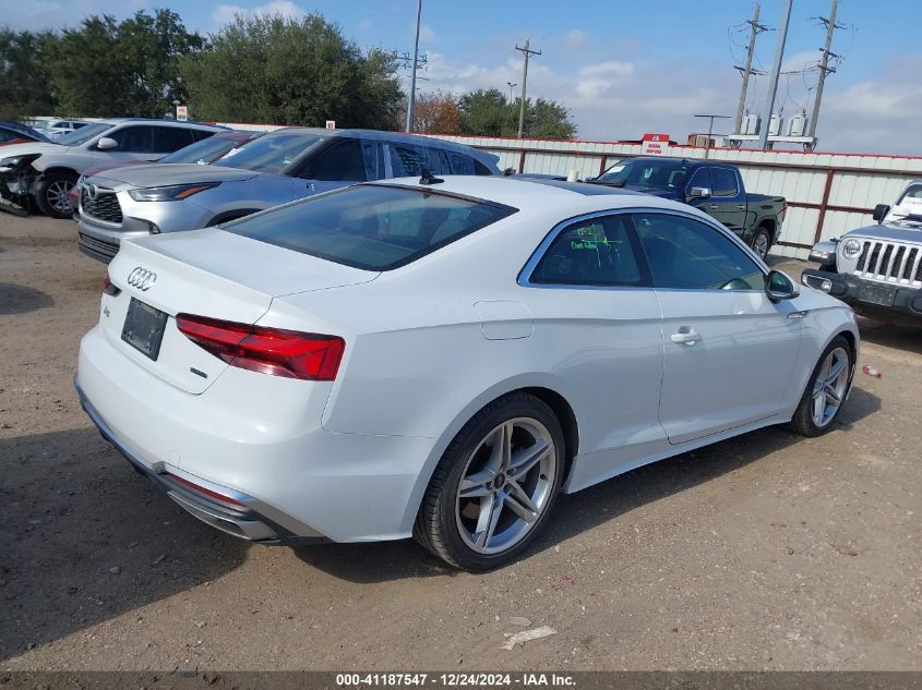 2022 Audi A5 Premium 45 Tfsi S Line Quattro S Tronic VIN: WAUSAAF53NA022409 Lot: 41187547