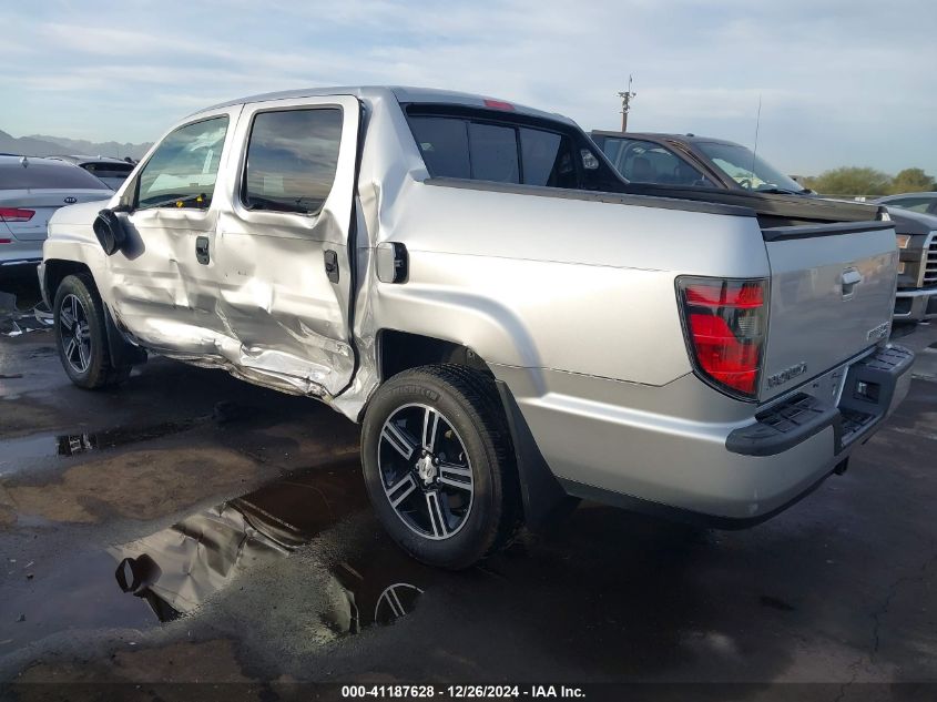 2014 Honda Ridgeline Sport VIN: 5FPYK1F70EB002631 Lot: 41187628