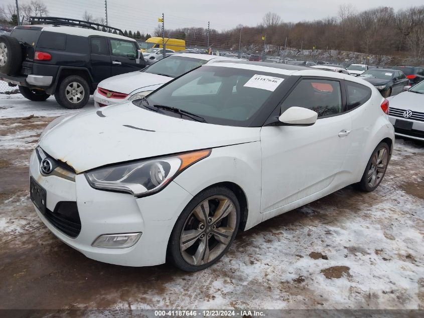 2012 Hyundai Veloster Red Int VIN: KMHTC6AD0CU032030 Lot: 41187646