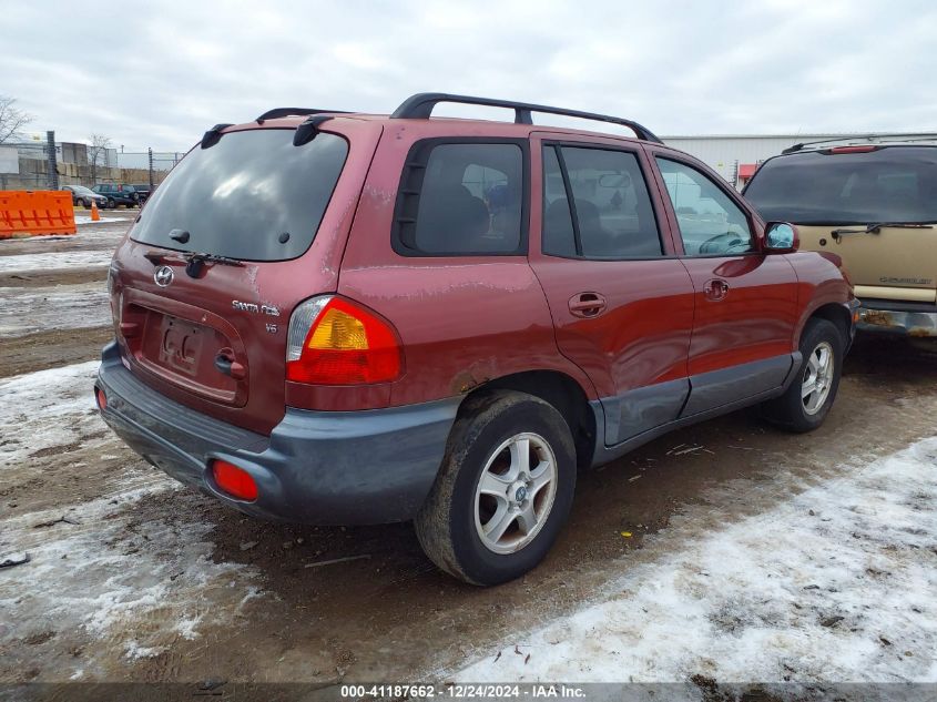 2003 Hyundai Santa Fe Gls/Lx VIN: KM8SC13D43U520912 Lot: 41187662