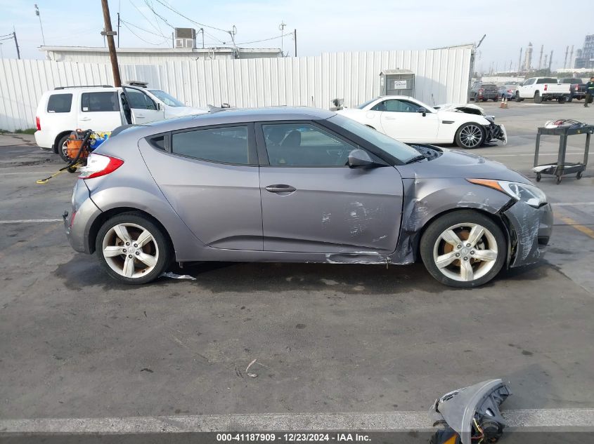 2013 Hyundai Veloster Base W/Black VIN: KMHTC6AD6DU179034 Lot: 41187909