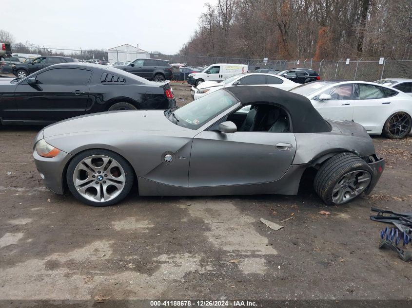 2003 BMW Z4 3.0I VIN: 4USBT53463LT22859 Lot: 41188678