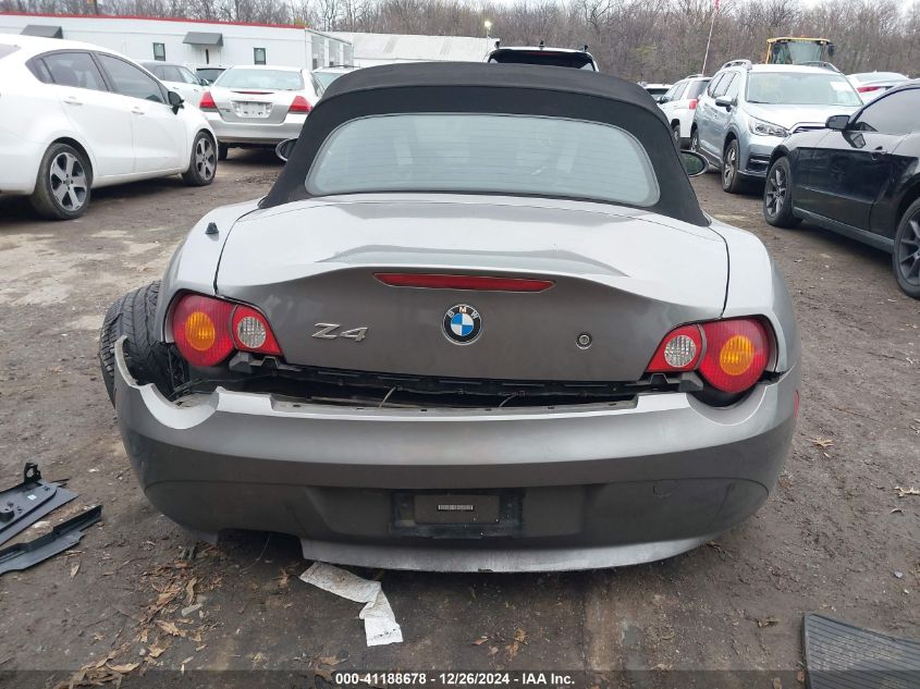 2003 BMW Z4 3.0I VIN: 4USBT53463LT22859 Lot: 41188678