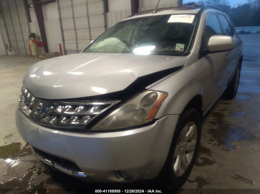 2006 Nissan Murano Sl VIN: JN8AZ08T66W406626 Lot: 41188958