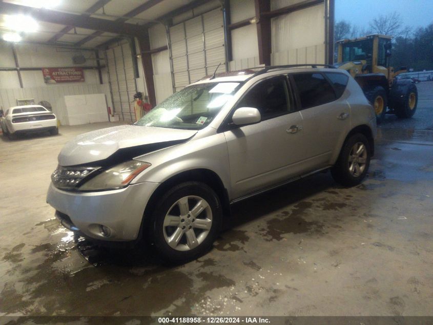 2006 Nissan Murano Sl VIN: JN8AZ08T66W406626 Lot: 41188958