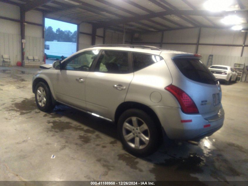 2006 Nissan Murano Sl VIN: JN8AZ08T66W406626 Lot: 41188958