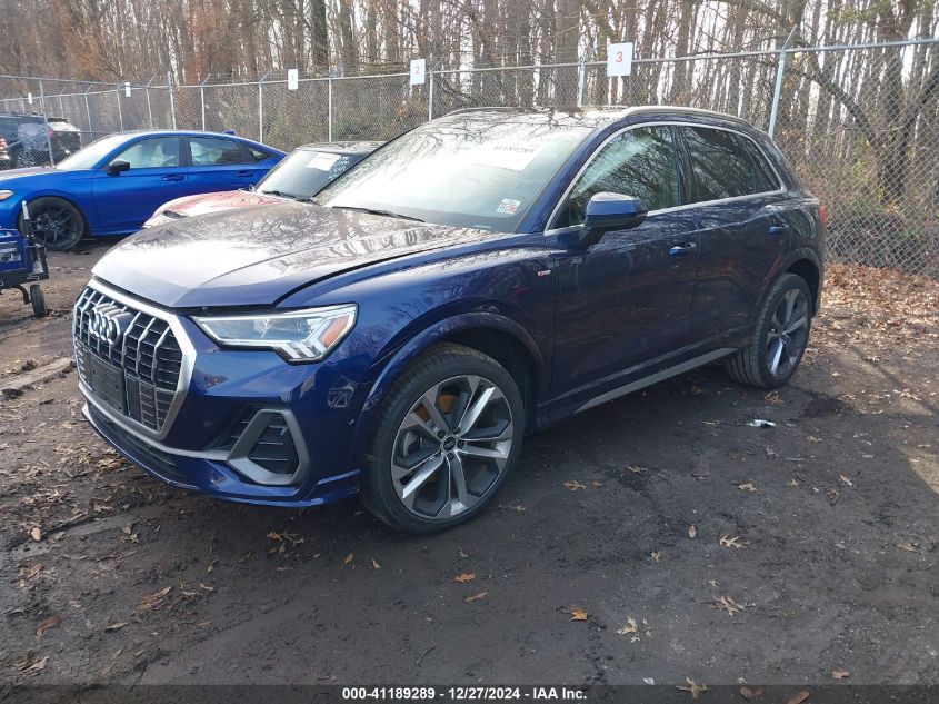 2021 Audi Q3 Premium Plus 45 Tfsi S Line Quattro Tiptronic VIN: WA1EECF3XM1035682 Lot: 41189289