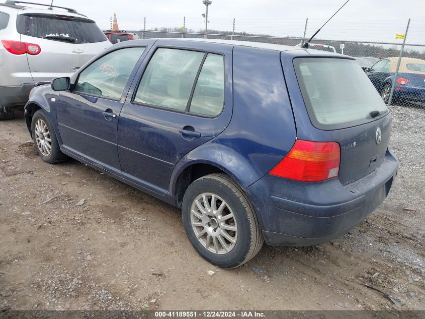 2003 Volkswagen Golf Gls 2.0L VIN: 9BWGK61J034062617 Lot: 41189551