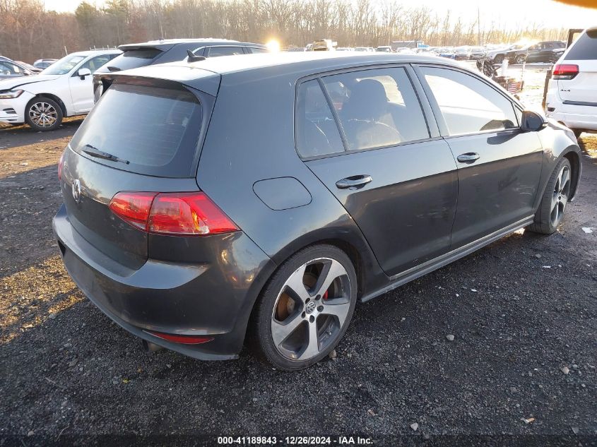 2015 Volkswagen Golf Gti 2.0T Autobahn 4-Door VIN: 3VW4T7AU8FM015626 Lot: 41189843