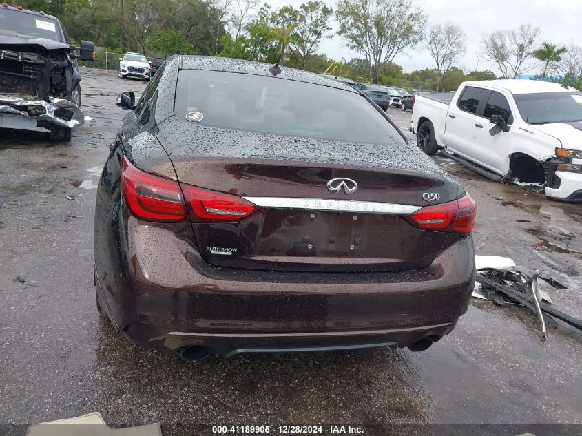 2018 Infiniti Q50 3.0T Luxe VIN: JN1EV7AP4JM350742 Lot: 41189905