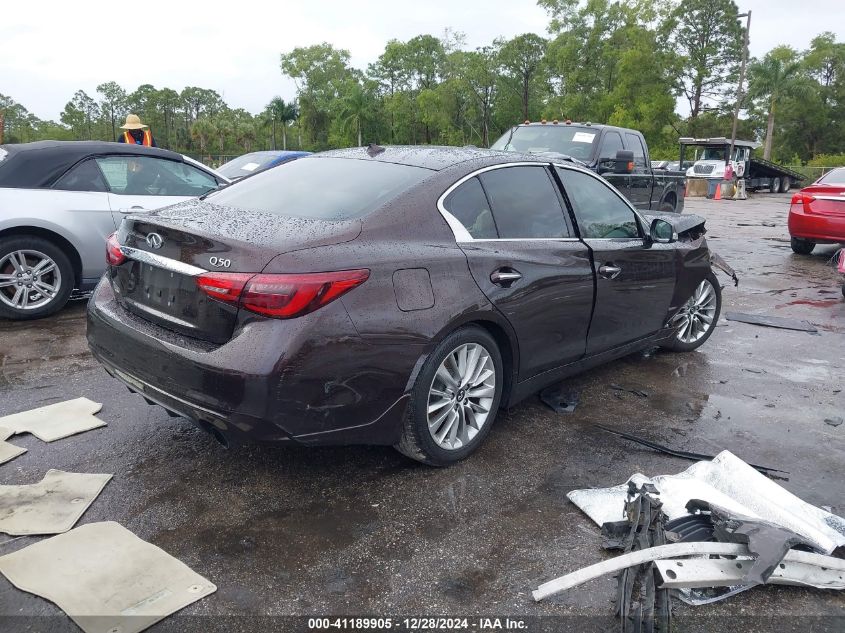 2018 Infiniti Q50 3.0T Luxe VIN: JN1EV7AP4JM350742 Lot: 41189905