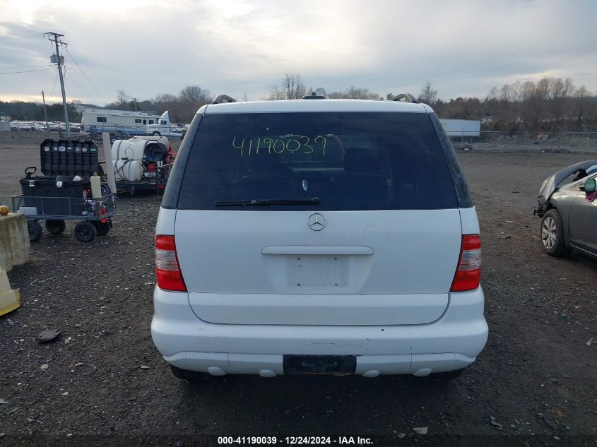 2003 Mercedes-Benz Ml 320 VIN: 4JGAB54E33A387641 Lot: 41190039