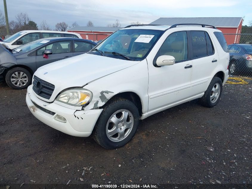 2003 Mercedes-Benz Ml 320 VIN: 4JGAB54E33A387641 Lot: 41190039