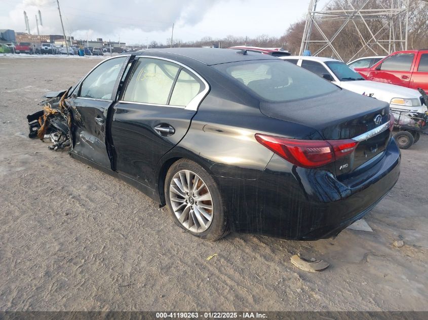 2020 Infiniti Q50 Luxe Awd VIN: JN1EV7AR4LM253593 Lot: 41190263