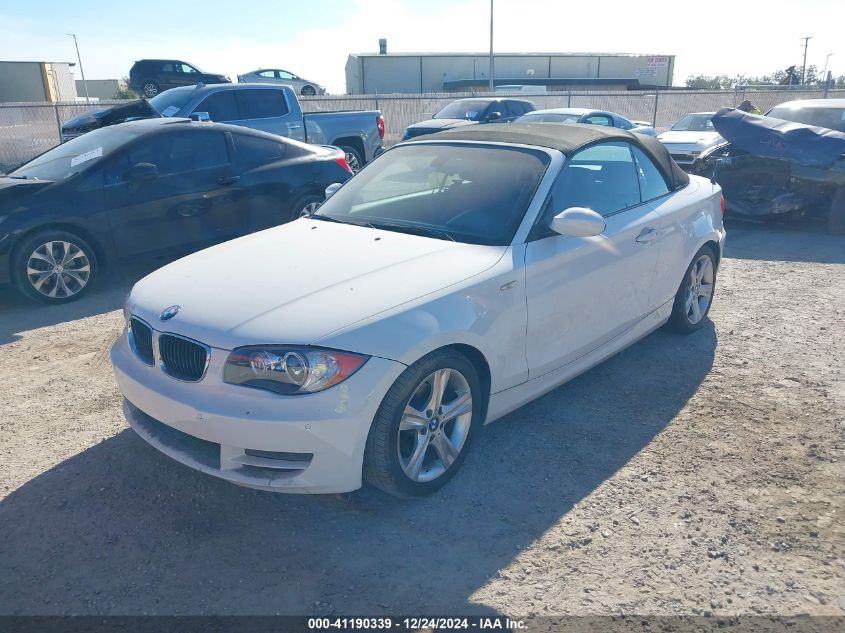 2008 BMW 128I VIN: WBAUL73548VE86397 Lot: 41190339