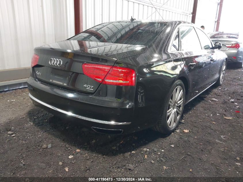 2013 Audi A8 L 4.0T VIN: WAUR2AFD9DN010999 Lot: 41190473