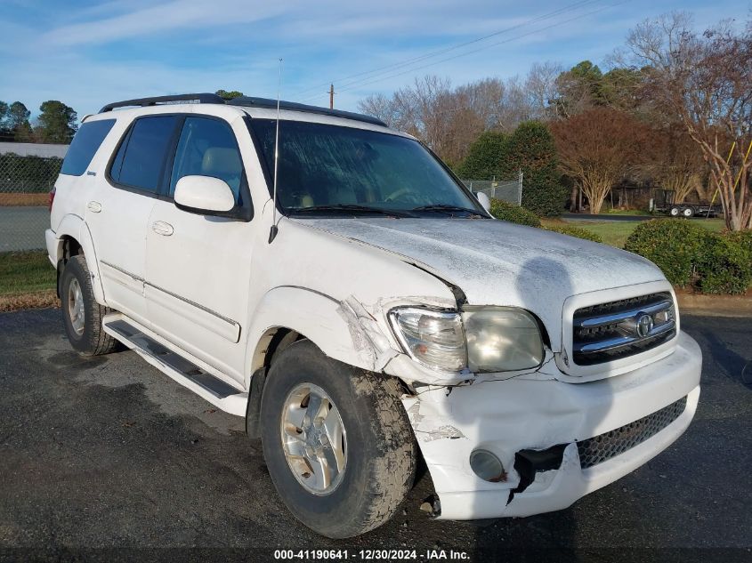 2002 Toyota Sequoia Limited V8 VIN: 5TDBT48A02S128999 Lot: 41190641