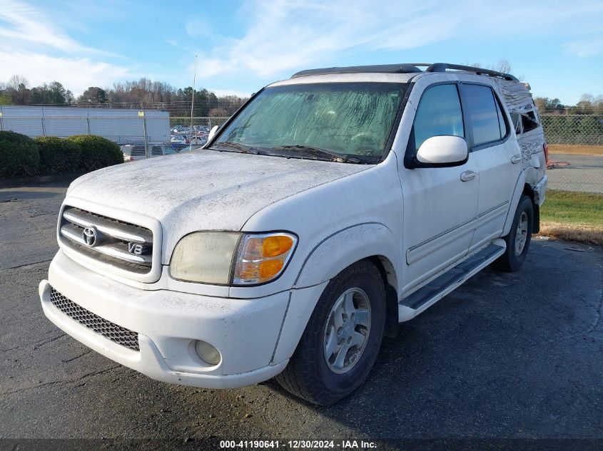 2002 Toyota Sequoia Limited V8 VIN: 5TDBT48A02S128999 Lot: 41190641