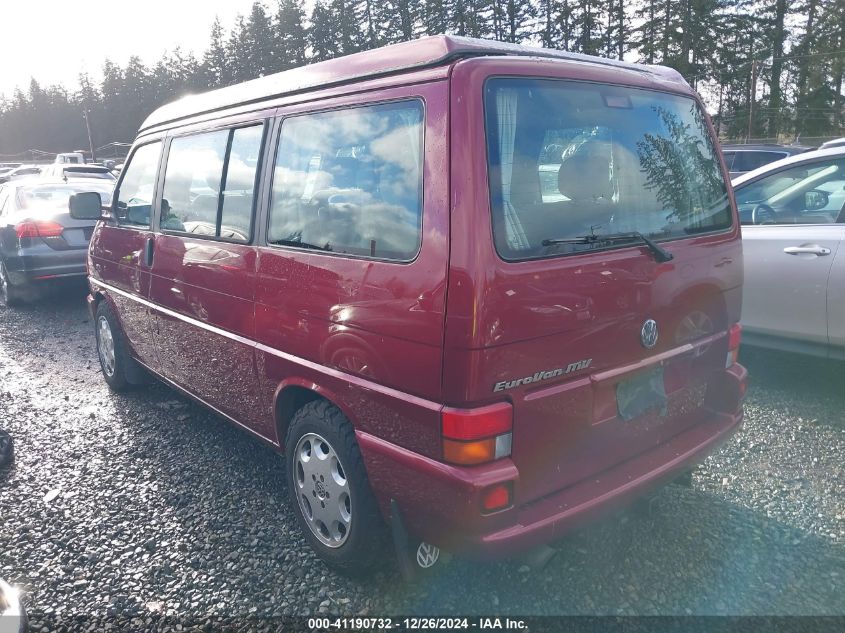 2001 Volkswagen Eurovan Mv VIN: WV2NB470X1H112225 Lot: 41190732