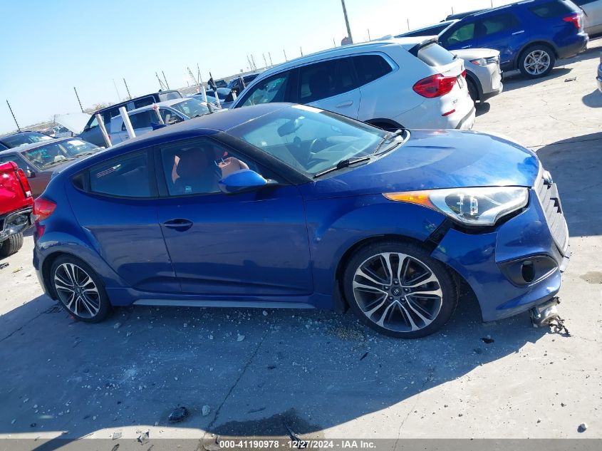 2016 Hyundai Veloster Turbo R-Spec VIN: KMHTC6AE1GU281967 Lot: 41190978