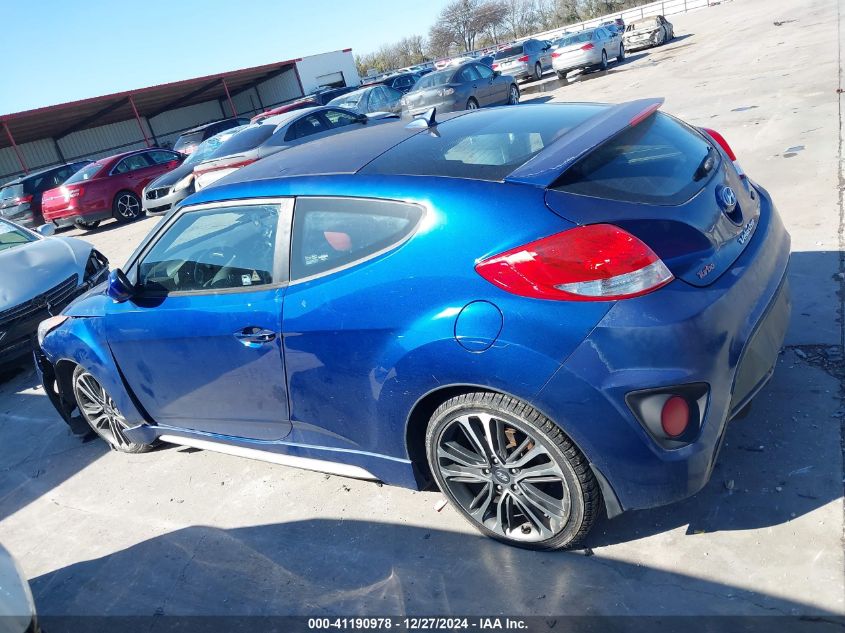 2016 Hyundai Veloster Turbo R-Spec VIN: KMHTC6AE1GU281967 Lot: 41190978