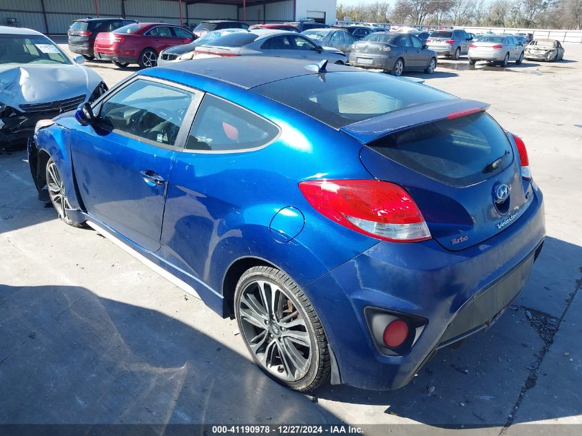 2016 Hyundai Veloster Turbo R-Spec VIN: KMHTC6AE1GU281967 Lot: 41190978