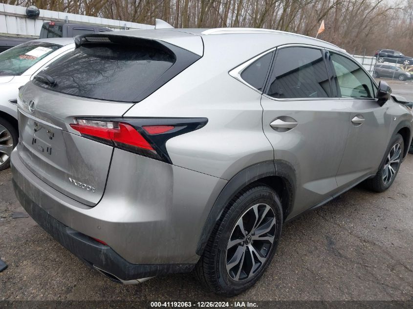 2016 Lexus Nx 200T F Sport VIN: JTJBARBZ3G2061215 Lot: 41192063