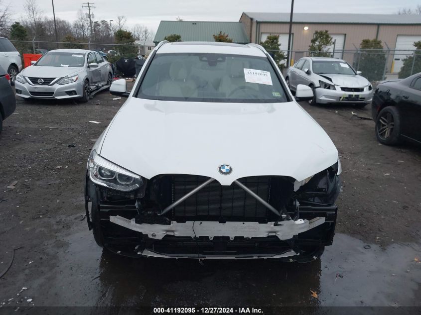 2021 BMW X3 xDrive30I VIN: 5UXTY5C03M9F39911 Lot: 41192095