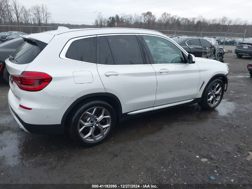 2021 BMW X3 xDrive30I VIN: 5UXTY5C03M9F39911 Lot: 41192095