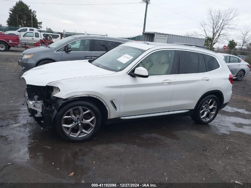 2021 BMW X3 xDrive30I VIN: 5UXTY5C03M9F39911 Lot: 41192095