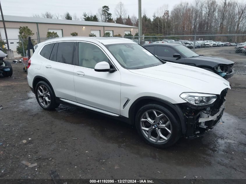 2021 BMW X3 xDrive30I VIN: 5UXTY5C03M9F39911 Lot: 41192095