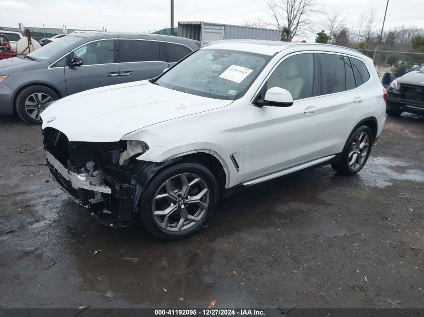 2021 BMW X3 xDrive30I VIN: 5UXTY5C03M9F39911 Lot: 41192095