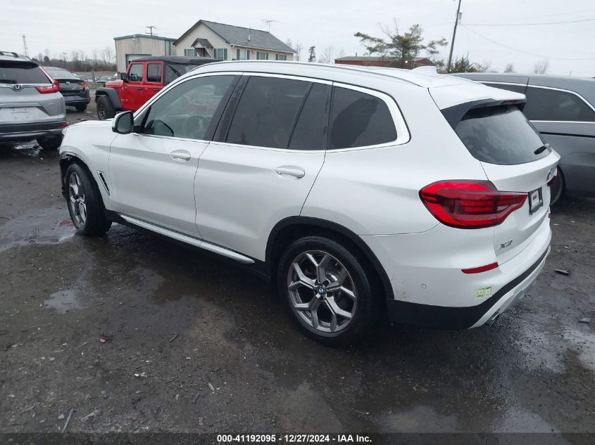 2021 BMW X3 xDrive30I VIN: 5UXTY5C03M9F39911 Lot: 41192095