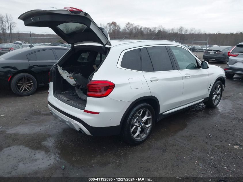 2021 BMW X3 xDrive30I VIN: 5UXTY5C03M9F39911 Lot: 41192095