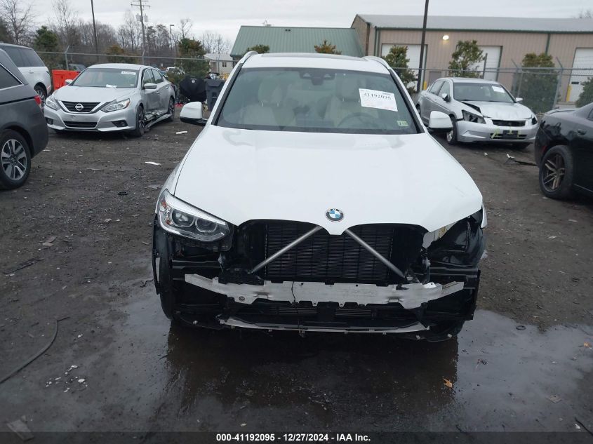 2021 BMW X3 xDrive30I VIN: 5UXTY5C03M9F39911 Lot: 41192095