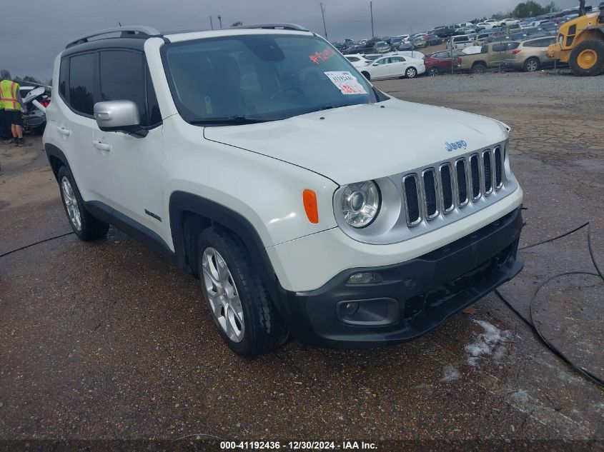 2017 Jeep Renegade Limited Fwd VIN: ZACCJADB2HPF71376 Lot: 41192436