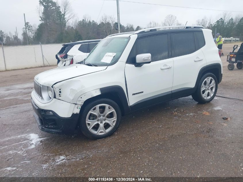 2017 Jeep Renegade Limited Fwd VIN: ZACCJADB2HPF71376 Lot: 41192436