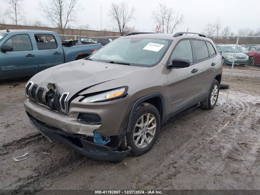 2016 Jeep Cherokee Sport VIN: 1C4PJMAB3GW286341 Lot: 41192807