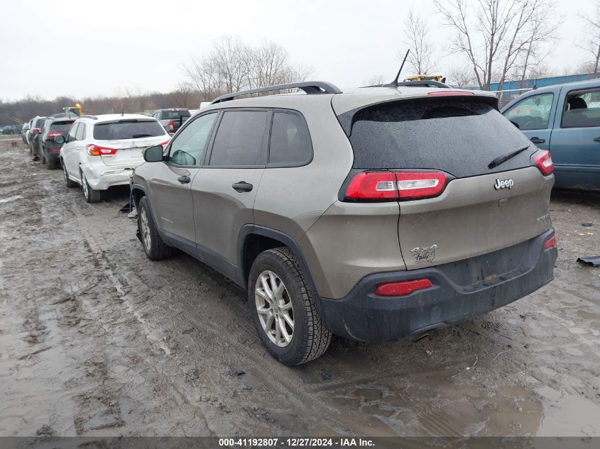 2016 Jeep Cherokee Sport VIN: 1C4PJMAB3GW286341 Lot: 41192807