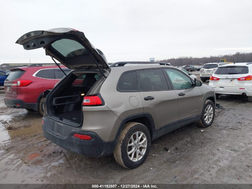 2016 Jeep Cherokee Sport VIN: 1C4PJMAB3GW286341 Lot: 41192807