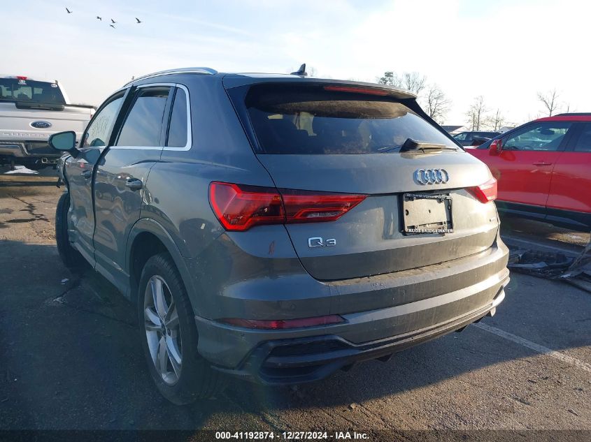 2021 Audi Q3 Premium 45 Tfsi S Line Quattro Tiptronic VIN: WA1DECF37M1075942 Lot: 41192874